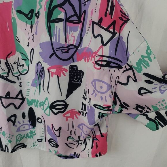 Shein Women's XL Graffiti Print Crop Top - Picture 8 of 11